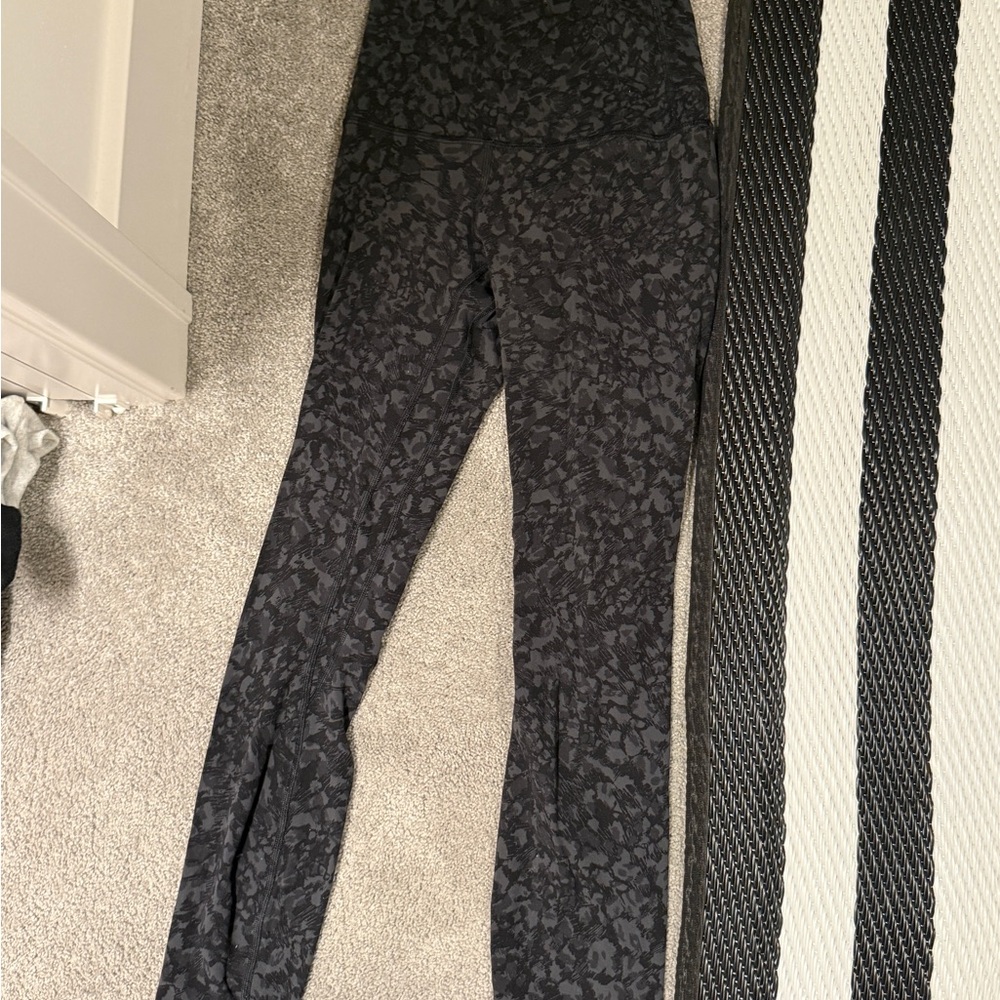 Lululemon Athletica Black Floral Leggings